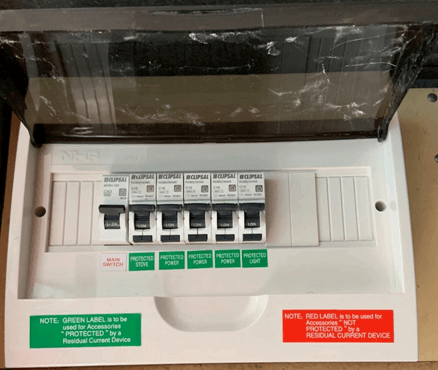 Licensed Electrician Brisbane performing safety switch upgrade